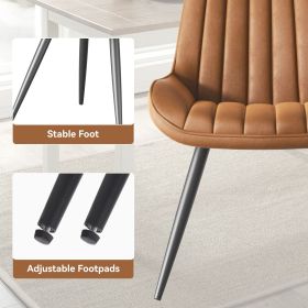 2-piece or 4-piece dining chair sets, suitable for use in dining rooms, living rooms and offices (Color: Brown, Quantity: 2-piece)
